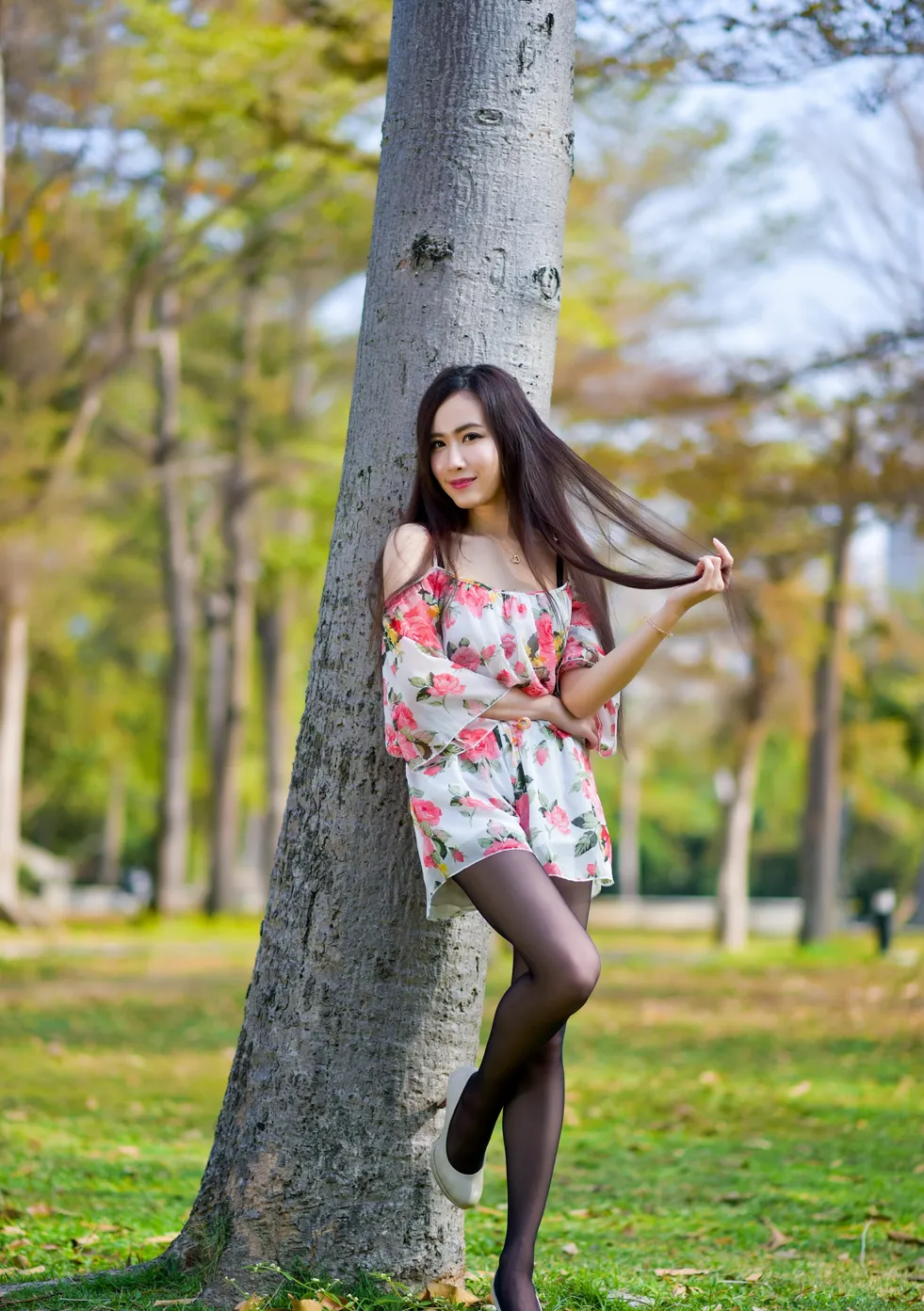 [Mzsock] NO.185 Yanxi suspender skirt black stockings beautiful legs street photography#[27P]-18